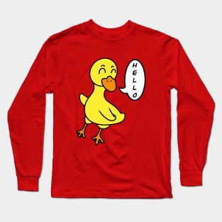 Funny cartoon duckling Long Sleeve T-Shirt